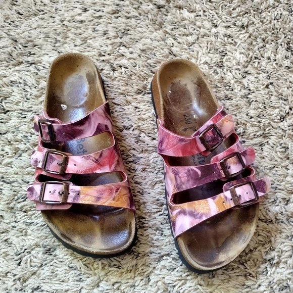 Birkenstock Papillio Florida Multicolor Paisley Strappy Sandals Sz 36/5 - Picture 1 of 8